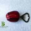 Houten Tulp met Flesopener rood Houten Tulp met Flesopener rood